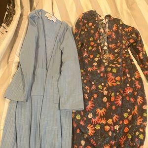 LulaRoe size 6 sweaters, plaid shirts and dress 8 sweater butterfly shirt 7/8